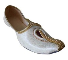 Men Shoes Indian Wedding Mojaries Designer Punjabi Jutties Flip-Flops US 6/7