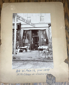 1897 New York Racket Store, H.M. Close & H.L. Beecher, Main St Newark Ohio Photo