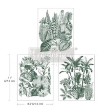 Green Foliage - Redesign With Prima Middy Transfer, Rub On Furniture Decal