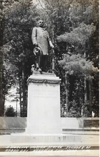 J Sterling Morton Statue Real Photo Photo Postcard Nebraska City 1920s RPPC
