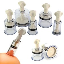Vacuum Twist Rotary Cupping Set Nipple Suckers Enlargement NO-Pump Suction Hot