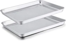 Baking Sheet Set of 2 - Stainless Steel Cookie Sheet Baking Pan, Size 16 x 12...