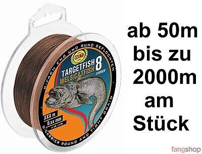 0,1598 /m WFT TF8 Targetfish geflochtene Schnur Welsschnur ab 50m Catfish brown