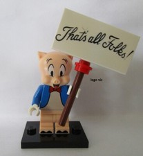 Lego 71030 Minifig Figurine Série Looney Tunes Porky Pig Cochon Socle fiche new