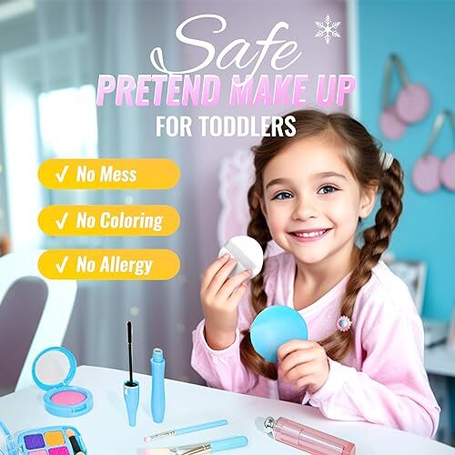 Pretend Makeup for Toddlers, Fake Play Makeup for Little Girls, Frozen Toy - 第 7/7 張圖片