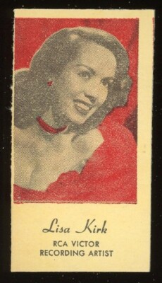 1940s UW4 Peerless Movie Stars Lisa Kirk *d17