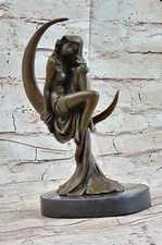Handcrafted Art Deco Venus on The Moon Hot Cast Museum Quality Artwork