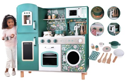 CUCINA IN LEGNO PER BAMBINI GRANDE con FRIGO FORNO LAVATRICE