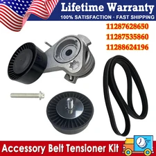 Drive Belt Idler Pulley Tensioner Kit For BMW 128i 325i 325xi 328i 328xi X3 N52