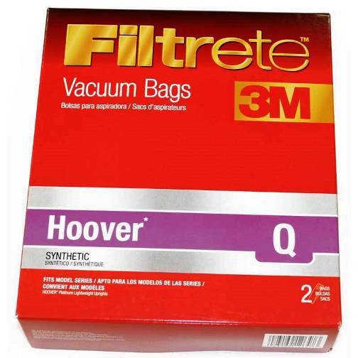 Hoover Upright Vacuum Cleaner 3M Filtrete Type Q HEPA Bags 2 PK Part