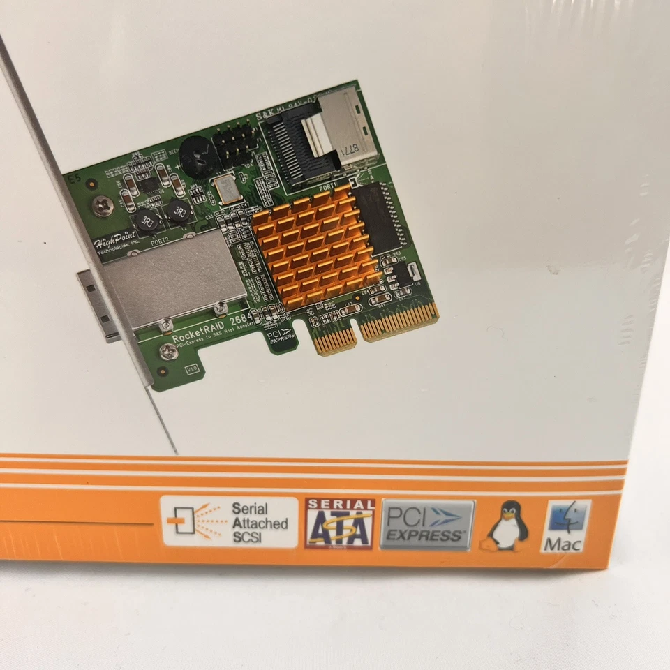 HighPoint RocketRAID 2680SGL PCI-Express x4  Port SATA SAS RAID Controller Card - Image 3 of 4