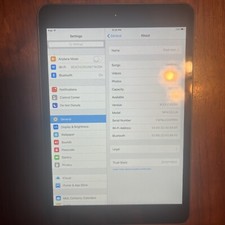 Apple iPad mini 16GB Wi-Fi  Cellular 7.9in Space Gray Silver - Good Condition