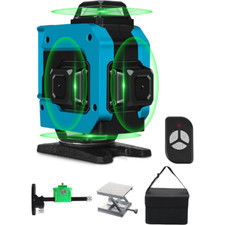 4D 16 Line Green Laser Level 360° Self-Level...