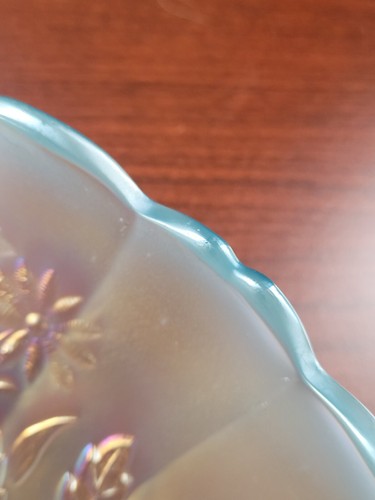 Awesome Ice Blue Northwood Carnival Glass Peacock & Urn Master IC Bowl COLOR!!!! - Picture 12 of 15