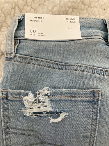 American Eagle Next Level Stretch High Rise Jegging Damen Gr. 00 Distressed - Bild 10 von 12