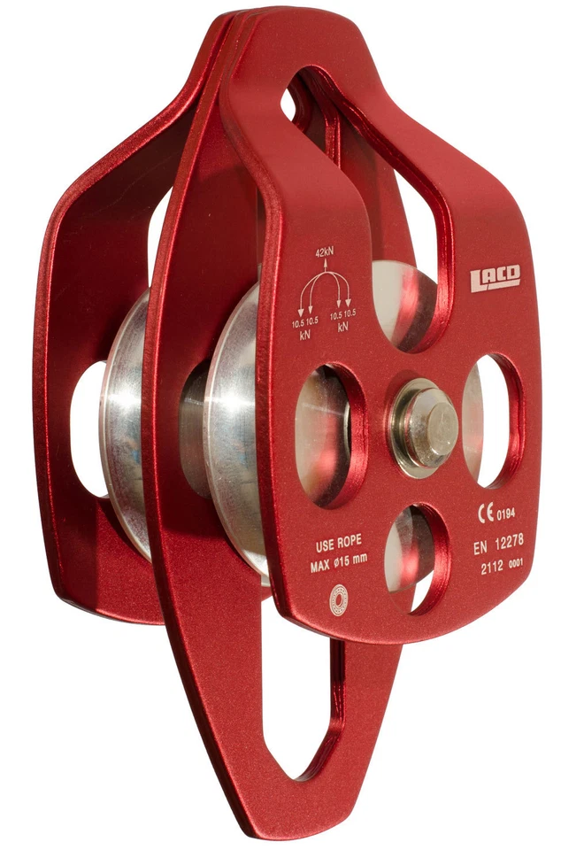 LACD Doppelseilrolle Double Pulley Mobile big für Seile bis 15mm