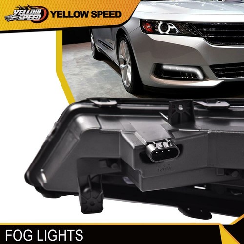 Par de lentes transparentes LED DRL luces antiniebla kit de interruptor de cableado adecuado para 14-20 Chevy Impala - Imagen 2 de 9