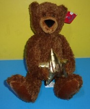 Aurora World 12" Holiday Message Teddy Bear Plush Holding Gold Hope Star w/ Tag
