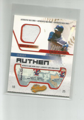 2003 FLEER AUTHENTIX GAME JERSEY #CD CARLOS DELGADO   E128A