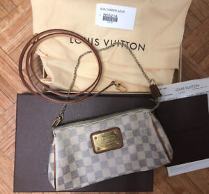 Louis Vuitton Damier Azur Eva Crossbody Bag White/gray Check Pattern n55214 | eBay