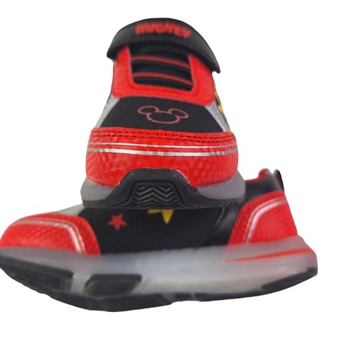MICKEY Boys Light-Up Shoes Sneakers Toddlers Size 9 (17 Cm) New color Red Black - Picture 21 of 23