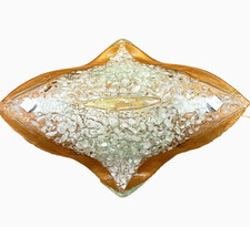 PARTICOLARE APPLIQUE SINGOLA VINTAGE MURANO MACULATO AMBRA ROMBO SCONCE VINTAGE