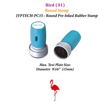 Bird 31 Round Teacher Stamp JYP PC15 Pre-Inked Rubber Stamp