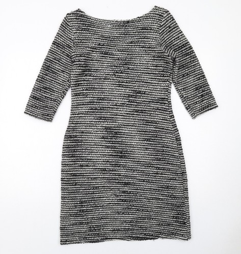 Phase Eight Womens Black Cotton Blend Jumper Dress Size 10 - Picture 2 of 10