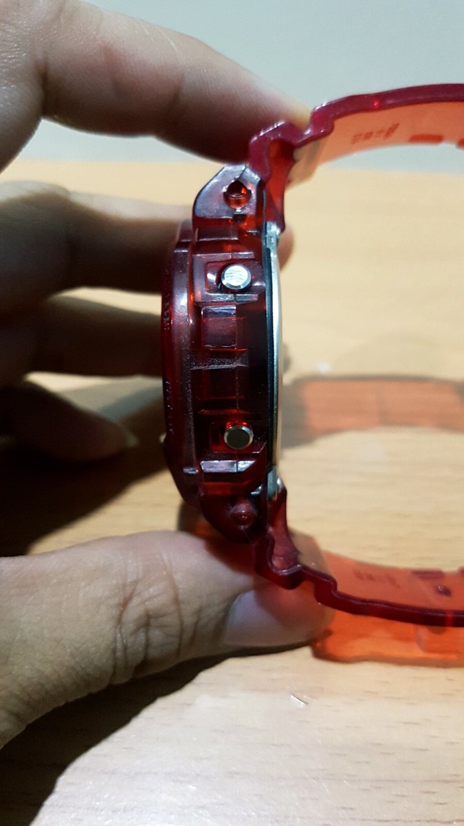Collectible G-Shock Vintage DW-6900 Ruby Red Jelly Customs