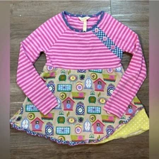 Matilda Jane Dress Girls 6 Make Believe In Disguise Clocks Patchwork Boho