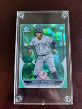 2023 BOWMAN CHROME PROSPECTS JASSON DOMINGUEZ AQUA SAPPHIRE REFRACTOR * 11/99 ⚡️