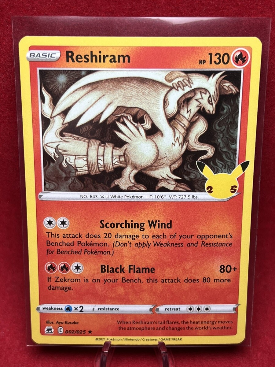 2021 Pokemon Card **Reshiram** 25th Anniversary Celebration 2021 Pokemon Card **Reshiram** 25th Anniversary Celebration