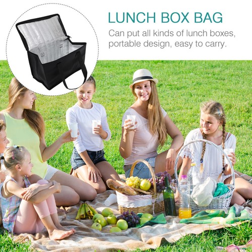 2Pcs Tote Bag with zipper Delivery Bag Insulated Reusable Grocery Bag - Picture 5 of 12