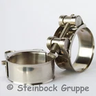 Ø 2 29/32-3 1/8 in Turbo Intercooler, W4 Stainless Steel, T-Bolt Silicone Hose