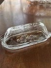 Vintage SAVANNAH Clear Glass 7” Butter Dish, Anchor Hocking MCM