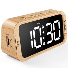 Digital Dual Alarm Clock for Bedroom, 0-100 Dimmer, Weekday/Weekend Mode, Ea...