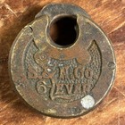 Vintage S&N Co. 6 Lever Padlock Lock No Key 2.25" S and N Pancake Round Scarce