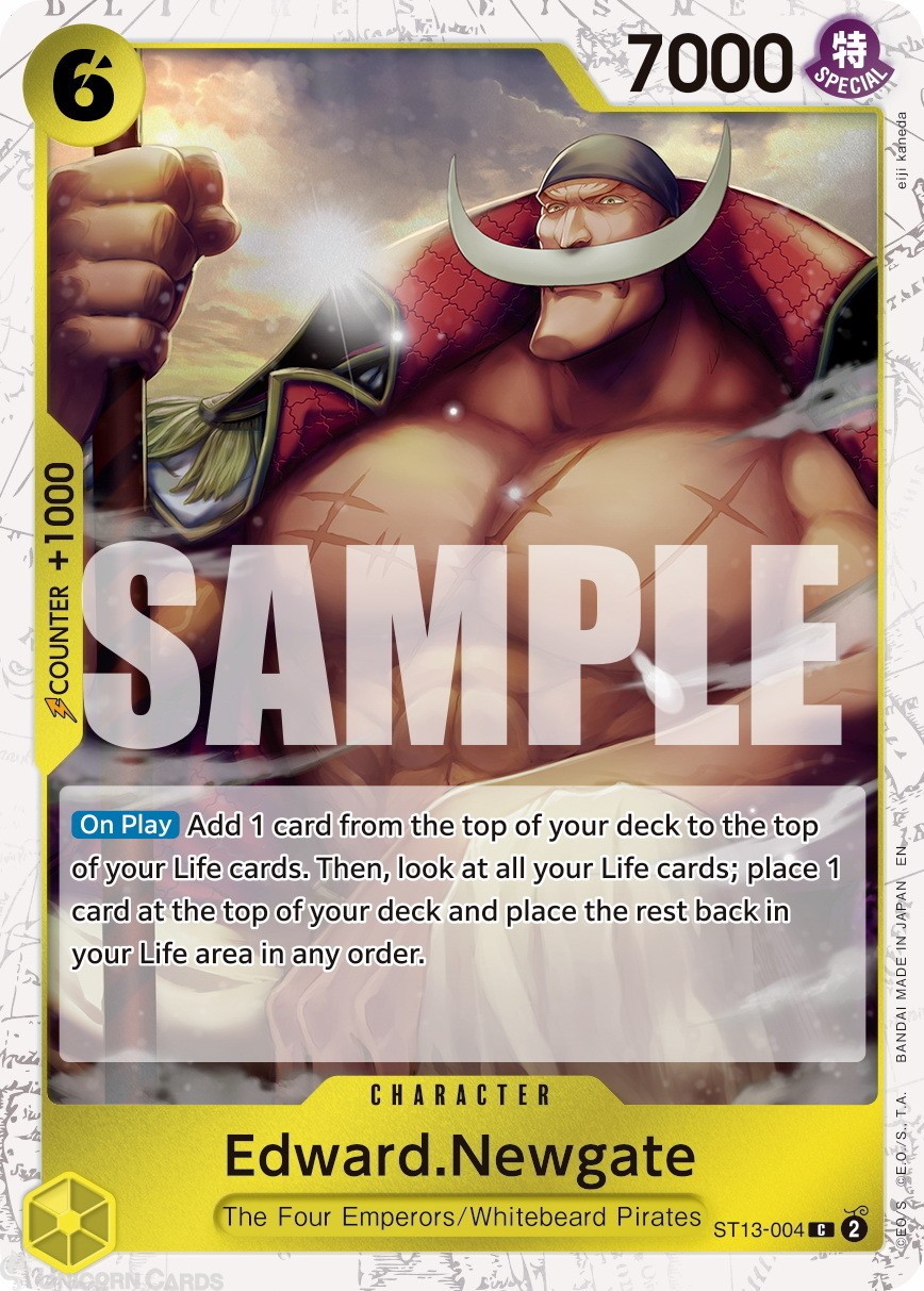 ST13-004 Edward.Newgate : Common Pirate Foil English One Piece TCG Card : PRB02: