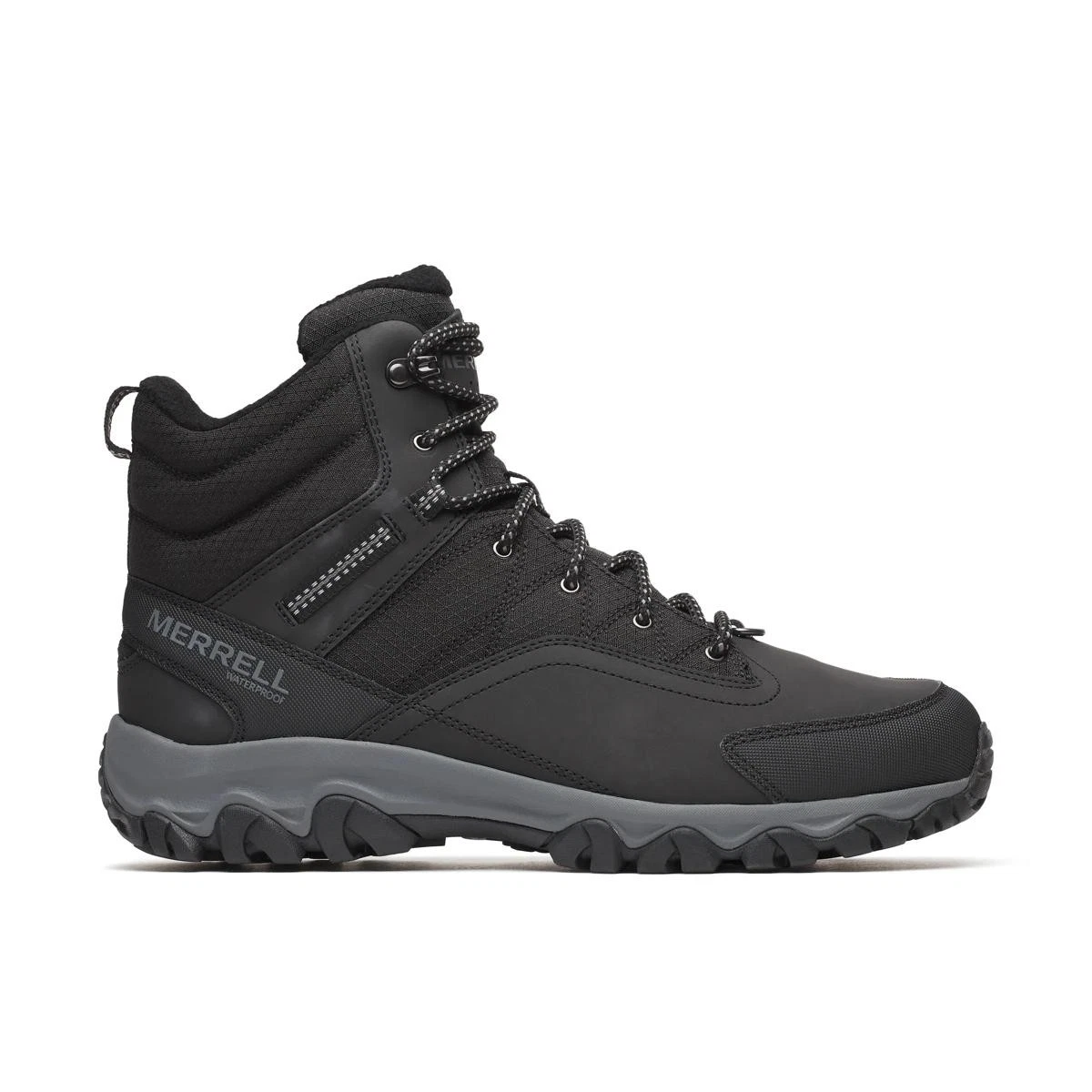 Merrell Mens Black Leather Vibram Sole Mid Sneaker Hiking Boots J003359 Size 9 Men main image 3