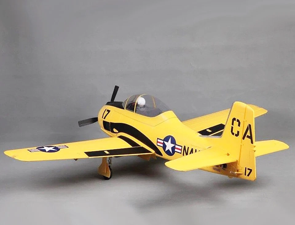 FMS 1400mm T-28D Trojan V4 ARTF (no Tx/Rx/Batt/Cgr) RC Model Plane – Yellow - Image 3 of 4