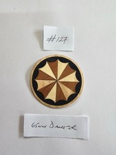 Marquetry Veneer Inlay - Traditional Round Fan #127 - 65mm Diameter