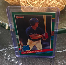 Donruss 1991 Rated Rookie Chuck Knoblauch Minnesota Twins #421 Card. rookie card picture