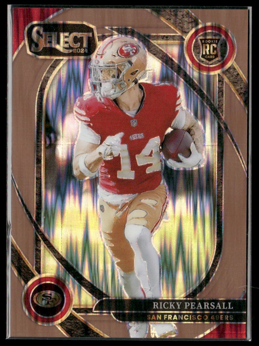 2024 Panini Select Football Ricky Pearsall RC Club Level Copper Chock Prizm /299