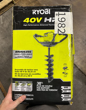 RYOBI RY40710 40V HP Brushless Earth Auger 8" Bit w/ 4.0Ah Battery & Charger