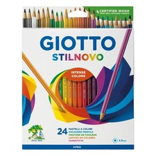 GIOTTO Stilnovo Intense Colours Colouring Pencils, 24 Assorted Colours, For