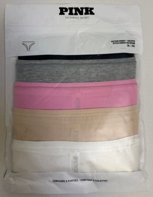(25) Victoria Secret PINK 5-PACK Cheeky Bikini Panty Lot XL cotton modal NEW
