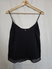 Womens Black Stradivarius Cami Top - Size Small (UK 8)