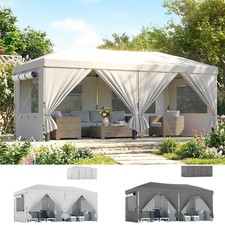 3 x 6m Pop Up Gazebo w/ 6 Sidewalls, Adjustable Height Event Shelter Refurbished