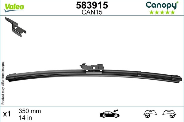 Wischblatt Rechts Valeo 583915 FÜR Abarth Chevrolet Passend FÜR Fiat Ford KIA-image