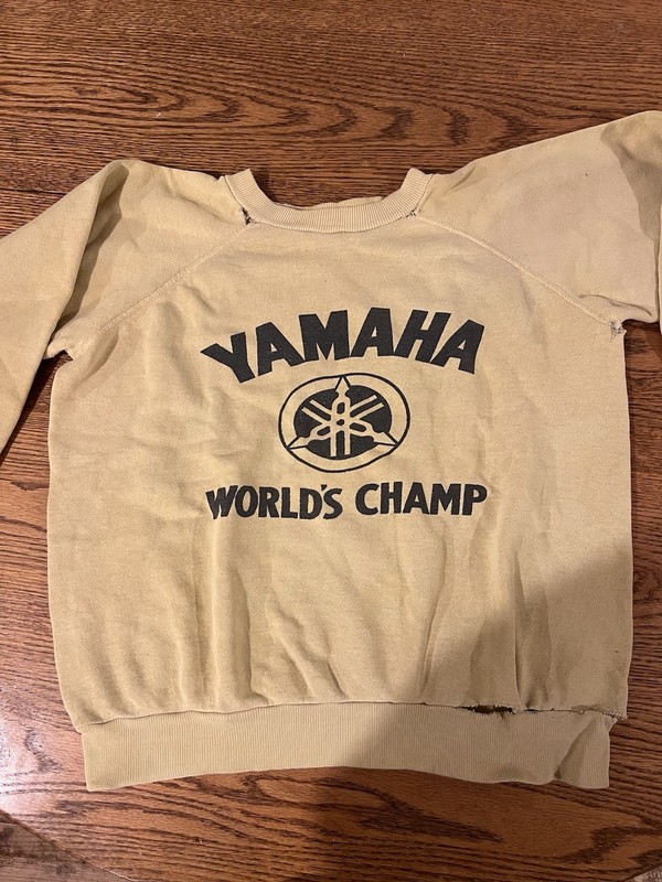Vintage Yamaha World’s Champ Distressed Sweater
